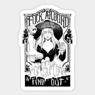 Don't Fuck With Witches B&W Sticker